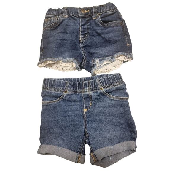 Old Navy Other - Set Of 2 Denim Shorts Old Navy and Cat & Jack Adjustable Waist Shorts 4T